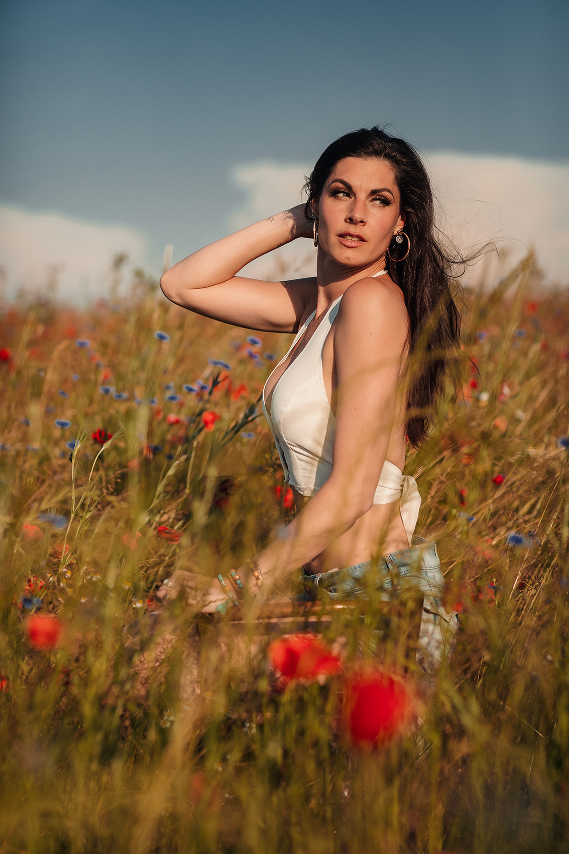 Céline Zengaffinen / Shooting champ fleurs